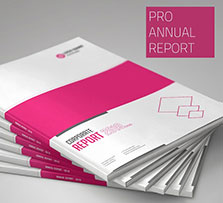 indesign模板－专业的企业年度报刊(32页/2种规格/EPS图标文件)：Pro Corporate Report